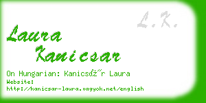 laura kanicsar business card